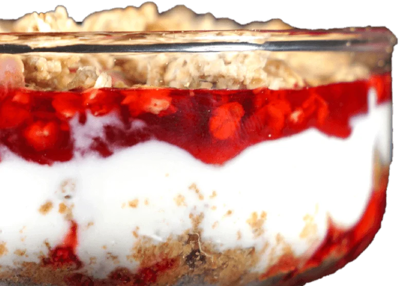 Joghurtbecher mit Erdbeeren, Cover