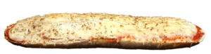 Pizza Baguette mit vier Käse und Tomatensoße