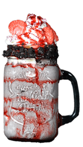 Milchshake mit Oreo und Erdbeeren