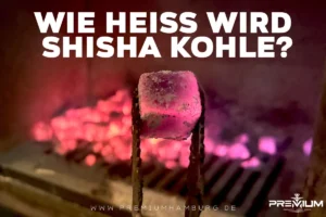 hier ist ein Bild wo wir die Kohle sehen angezündet und vor einem Kamin in der Premium Shisha Bar die von einer Zange festgehalten wird