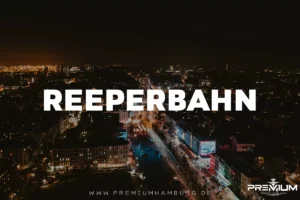 Nachtaufnahme der Reeperbahn in Hamburg, in der Nähe der Shisha Bar Reeperbahn.