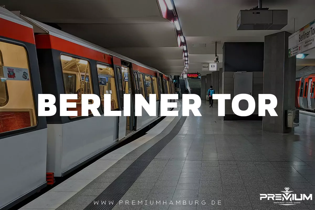 U-Bahn-Station Berliner Tor in Hamburg, ein wichtiger Verkehrsknotenpunkt in der Nähe der Shisha Bar Berliner Tor.